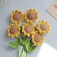 thumbnail image 4 of Girasol tejido a mano terminado, flor artificial, tejido de lana hecho a mano, girasol, tulipán, rosa, regalo, 4 of 6