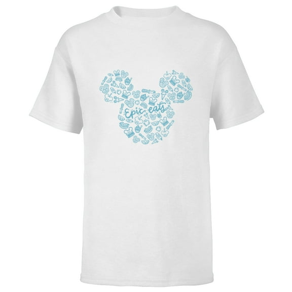 Disney Mickey Mouse Epic Eats - Short Sleeve T-Shirt for Kids - Customized-White