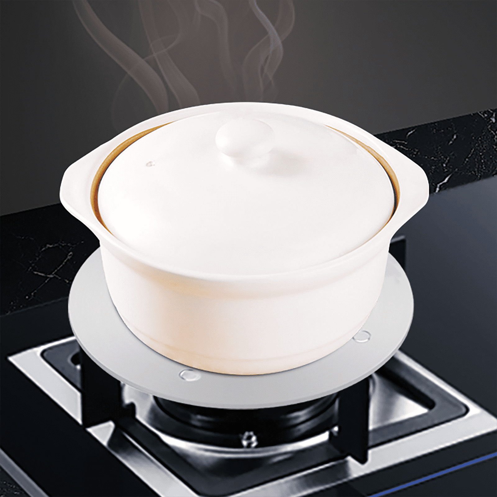 Hearthweave Heat Diffuser Plate, Stainless Steel Cooking Induction Adapter Simmer Plate for Electric Gas Glass Cooktop Hob Ring, Induction Cooktop Converter Plate
