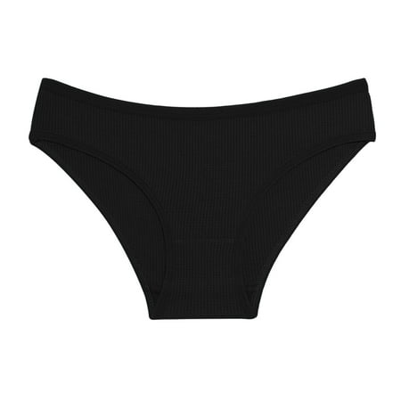 

adviicd Panties for Women Pack High Waist Women’s Underwear Cotton Breathable Brief Ladies Panties Black Medium