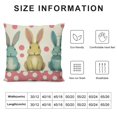 thumbnail image 5 of PRATYUS  Easter Pillow Cover Watercolor Bunny Decorative Pillow Case Holiday Party Decorations for Home Sofa Couch 18x18in, 5 of 5
