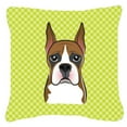 thumbnail image 3 of Caroline's Treasures BB1223PW1818 Checkerboard Pink Boxer Canvas Fabric Decorative Pillow , 18H x18W, multicolor, 3 of 3