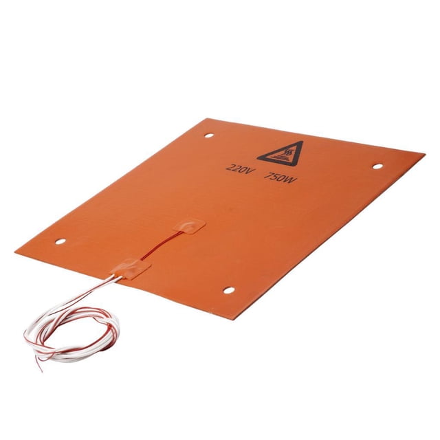 Seitruly 220V 750W Silicone Rubber Heating Heater Bed Printer for 3D Heated Kits de mantenimiento de impresoras naranja 220V 750W 3.1x.13M