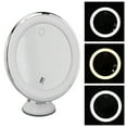 thumbnail image 1 of 10X Magnifying Cosmetic Mirror, Wide Applicability Battery Powered 3 Light Colors Suction Cup Makeup Mirror 10x  for Makeup, 1 of 7