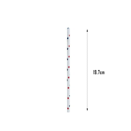 Beautynvta 100 Pcs Disposable Paper Straws Red Striped Drinking Straws for Every Occasion & Party Decoration