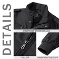 thumbnail image 3 of TACVASEN Men's Winter Warm Fleece Lined Jacket Thicken Windbreaker Cargo Coat with 7 Pockets Casual Work Field Outwear Blcak 2XL, 3 of 8