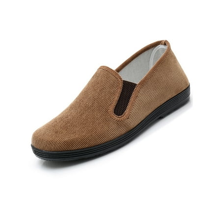 

Daeful Men s Cloth Shoe Slip On Flats Retro Casual Shoes Mens Comfortable Breathable Comfort Loafers Khaki 10