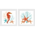 thumbnail image 1 of Great Art Now Coral Aqua D by Tara Reed, 2 Piece Framed Art Set Each 14"W x 14"H, 1 of 3