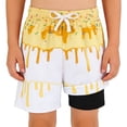 thumbnail image 3 of Toddler Boys Swim Trunks With Ice Print Drawstring Elastic Waist Quick Dry Essentials Shorts 2-3 Years, 3 of 4