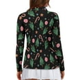 thumbnail image 2 of Yuyamidu Candy Canes Women Golf Shirts Xmas Tree Long Sleeve Golf Tennis Shirts Christmas Activewear Tops Breathable Sport Shirts Athletic Workout Shirts Size 2XL, 2 of 8