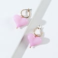 thumbnail image 2 of Jinsinto Boucles d'Oreilles Cœur Bijoux, Ensemble de 2 Paires - Rouge, Rose, 2 of 2