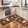 thumbnail image 3 of Kitchen Rugs Sets Of 2,Colorful Mushroom Flower Dark Pattern Anti Fatigue Kitchen Mat Rugs Non Slip Washable,Decorative Kitchen Floor Mats for Kitchen,Sink,Laundry,17"x47"+17"x47", 3 of 5