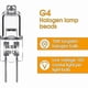 thumbnail image 3 of 10pcs G4 Halogen Bulb, 12v 20w G4 Bulb, Warm White 3000k, 150lm, Dimmable, G4 Halogen Lamp, 3 of 5