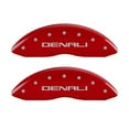 thumbnail image 2 of MGP 4 Caliper Covers Engraved Front & Rear Denali Red finish silver ch Fits select: 2000-2001,2006 GMC NEW SIERRA K1500, 2 of 6