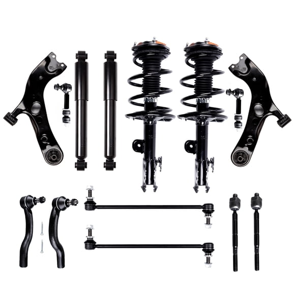 CCIYU 14 PCS Set of Suspension Strut and Coil Spring Assembly for Toyota for RAV4 2006-2012 172276 172275 349024R 37289 ES800053 ES800054 EV800328 K620586 K620587 K750043 K750257