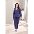 thumbnail image 5 of RH Women Pajamas Set Button Down Sleepwear Long Sleeve Nightwear Long Pants Pj Set S-XXL RHW4013, 5 of 7