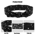 thumbnail image 4 of Polka Dot Bow Headband Fashion Cute Cotton Hair Band for Teenager Black 7.7Inch, 4 of 6