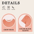 thumbnail image 4 of SWQZVT Womens Tops Short Sleeve for Summer T Shirts Ladies Trendy Clothes Colorblock Clothing Crew Neck Blouses Tee Cotton Pink M, 4 of 8