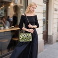thumbnail image 5 of FORMRS Women Crossbody Purse with Chain Strap Vegan Leather Shoulder Handbag, Green Flower Pattern, 5 of 7