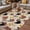 Beige Brown, variant on Farmhouse Rooster Outdoor Rug for Patio/Deck/Porch, Non-Slip Large Area Rug 5 x 7 Ft, Country Watercolor Flowers Wood Grain Indoor Outdoor Rugs Washable Area Rugs, Camping Rug Carpet Runner
