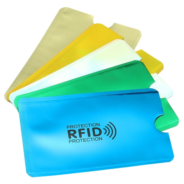 Fundas de tarjeta de crédito coloridas que bloquean RFID Uxcell, protector, soporte NFC, paquete de 30