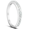 thumbnail image 3 of Pompeii 1/3Ct Diamond Wedding Ring 14k White Gold Womens 16 Stone Band (H/I,I1-I2), 3 of 4