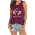 thumbnail image 4 of Wang6 Women's Raberback Loose Fit Tank Tops Casual Sleeveless Sunflowers Printed Tshirts Causal Crew Neck Going out Graphic Tees X_0615liLight Yellow S, 4 of 4