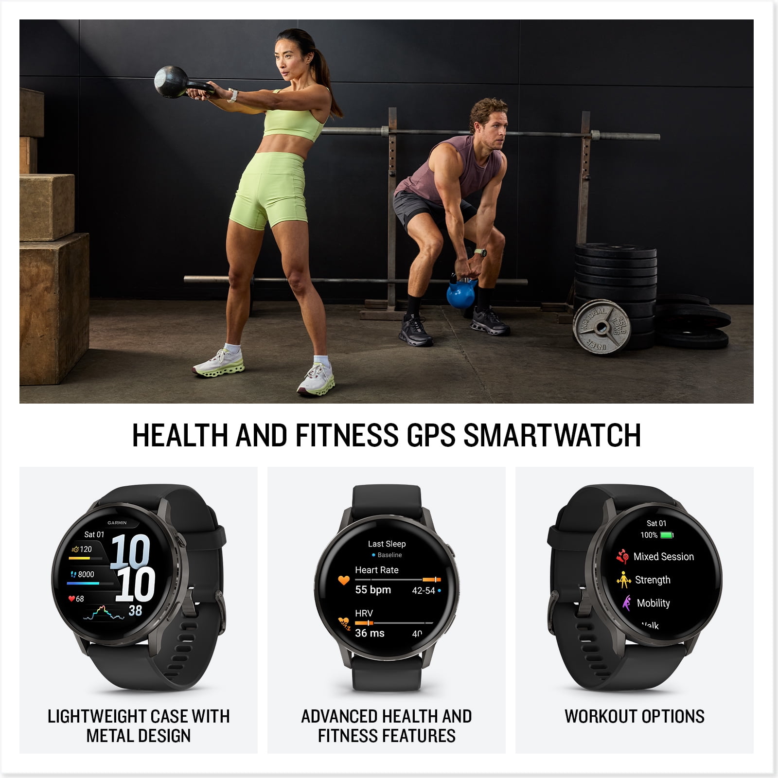 Garmin Venu 4 (Slate/Black, 45mm) Fitness GPS Smartwatch Bundle with PlayBetter Portable Charger & HD Screen Protectors