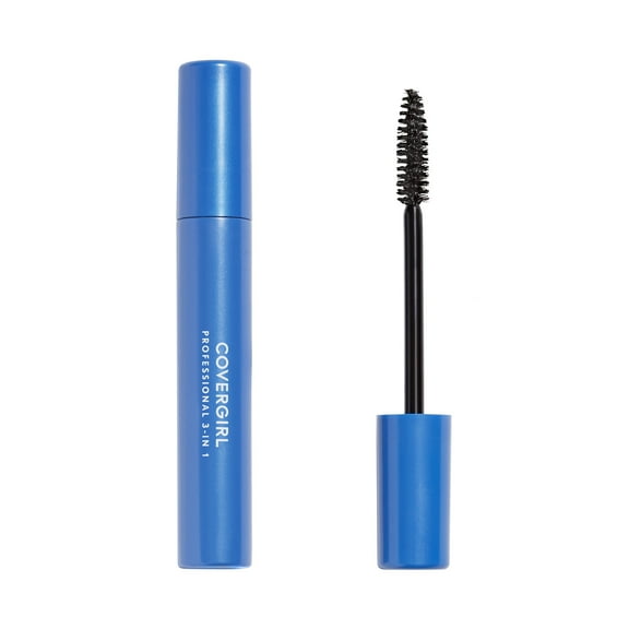COVERGIRL Professional 3-in-1 Straight Brush Mascara, 200 Very Black, 0.3 oz