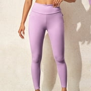 Viadha High Waist Yoga Pants with Pockets, Workout Running Yoga Leggings for Women