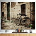 thumbnail image 2 of Designart 'Shopping Bag On Bicycle Vintage Paris Street' Landscape Photo Print on Natural Pine Wood, 2 of 5