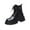 #005-Black, variant on AUNVITO Women's Casual Thick-Soled Leather Boots Multi-Color Comfortable Cool Ankle Boots Fall Winter Fashion