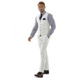 thumbnail image 2 of Wehilion Men's Suit Linen Suit for Men Wedding Outfit 2 Piece Suits Groomsmen Tuxedo Suits Prom Beach Vest and Pants Suit Set Ivory XL, 2 of 5