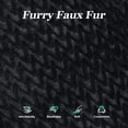 thumbnail image 3 of Hobestluk 3 in 1 Bean Bag Chair Giant Bean Bag Chairs for Adults with Chevron Plush Fur Cover Convertible Bean Bag Floor Cushion with Machine Washable Cover for Living Room (Chevron Plush Black), 3 of 7