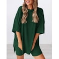thumbnail image 3 of Set de salón Outfit PRETTYGARDEN de 2 piezas para mujer 2025, color verde oscuro, 3 of 6