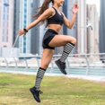 thumbnail image 6 of Lsque Black And White Stripes Pattern Sport Compression Socks for Men & Women 15-20 mmHg Knee High Nurse Pregnant Running Medical and Travel Athletic, 6 of 6