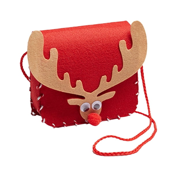 Mochila navideña pequeña, bolsa de regalo, reutilizable, estilo cervatillo de alce, juguetes para niños, fiesta de cumpleaños, útiles escolares, decoración festiva, artículos de viaje. Blaxill