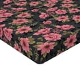 thumbnail image 4 of Ambesonne Dreamy Flowers Fitted Sheet, Floral Japanese Feel, California King, Pastel Pink Khaki, 4 of 5