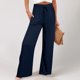 thumbnail image 1 of WILLBEST Pantalones Casuales de Mujer con Cintura Alta y Pierna Ancha para Uso Diario, Actividades al Aire Libre y Comodidad En el Hogar con Un Diseño Arrugado Único. Grande, 1 of 4
