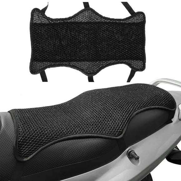 MesaSe Motorcycle Seat Cushion Breathable 3D Air Mesh Motorbike Seat Pad Air Cooling Motorcycle Seat Cover with Adjustable Elastic Band Anti-Slip Motorbike Pad for Motorcycle
