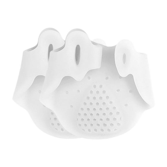 2 separadores de dedos para el cuerpo y los pies, suaves y transpirables, de gel relajante, correctores para dedos torcidos, para niñas. Blanco