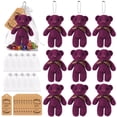thumbnail image 1 of 10 mini ositos de peluche para baby shower, pequeños osos de peluche a granel, mini osos de peluche de 4,7 pulgadas con etiquetas de agradecimiento y bolsas de organza, recuerdos de fiesta, 1 of 7