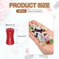 thumbnail image 2 of Uxcell 100 Pcs Glass Tube Beads 0.2 x 0.5" Bamboo Stick Tube Beads Red, 2 of 6