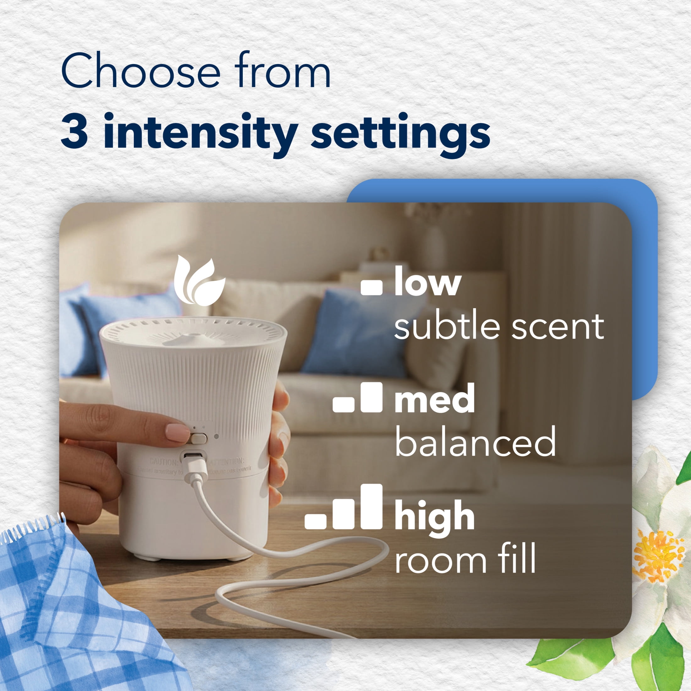 Glade® Scent Flow PlugIns® Air Freshener Starter Kit, Clean Linen, 1 Device + 1 Refill, 0.67 fl oz
