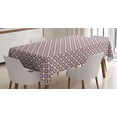 thumbnail image 1 of Abstract Tablecloth, Repetitive Retro Geometric Triangles Mosaic Cube Pattern, Rectangle Satin Table Cover Accent for Dining Room and Kitchen, 60" X 90", Blue Violet Pale Camel, by Ambesonne, 1 of 2