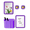 Purple, variant on Purple Locker Accessory Set with Magnetic Locker Mirror, Whiteboard, Pen Holder, Marker Pens, Cute Magnets, Back to School Locker Decorations Supplies