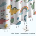 thumbnail image 6 of White Dinosaurs Rainbows Plants Pattern Shower Curtain 36"x72" ,Bathroom Decorative Shower Curtains Set with 12 Hooks,Modern Waterproof Washable Shower Curtain, 6 of 6