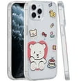 thumbnail image 5 of For Samsung Galaxy S21 FE Fan Edition Case, Fashion Layer Design Slim IMD TPU Protective, Shockproof Hybrid Stylish Durable Hard PC Phone Cover (Cute Bear), 5 of 10