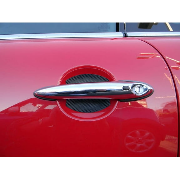 Carbon Fiber Auto Accessory Door Handle Scratch Cover Guards Protector Fits Mazda Qty2