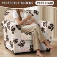 thumbnail image 4 of Psesaysky Paw Print Pattern Armchiar Slipcover 2 Piece Arm Chair Covers Spandex Sofa Cover with Washable for Living Room, 4 of 8